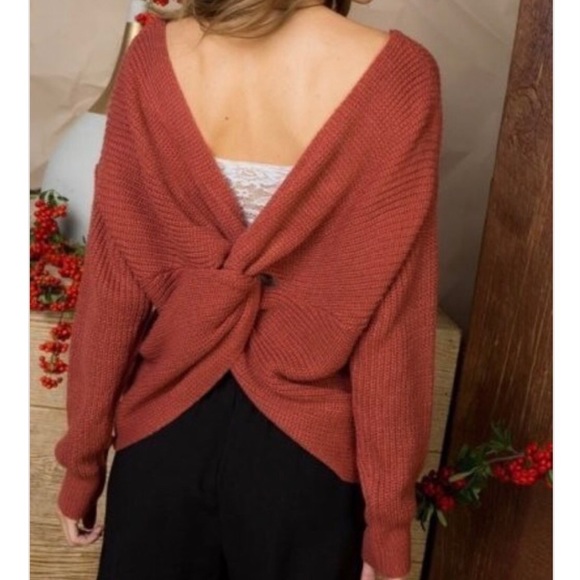 Twist Back Sweater - Picture 2 of 7